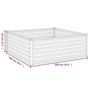 Hochbeet 100x100x36 cm Cortenstahl