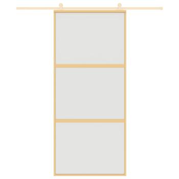 Schiebetür Golden 90x205 cm Matt ESG-Glas und Aluminium