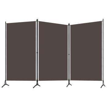 ARDEBO.de - 3-tlg. Raumteiler Braun 260x180 cm