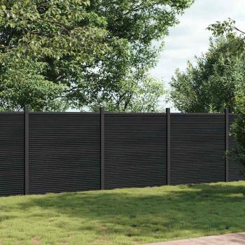 ARDEBO.de - Zaunelement Grau 526x186 cm WPC