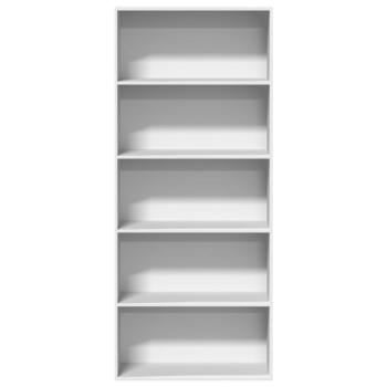 Bücherregal Weiß 80x30x189 cm Holzwerkstoff