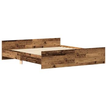 Bettgestell ohne Matratze Altholz-Optik 160x200cm Holzwerkstoff