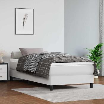ARDEBO.de - Taschenfederkernmatratze Mittel Weiß 90x200x20 cm Kunstleder