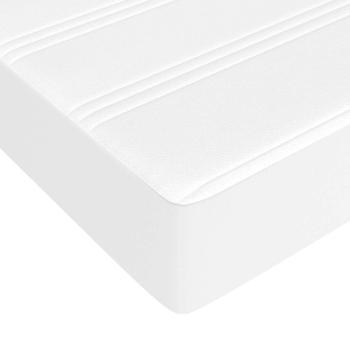 Taschenfederkernmatratze Mittel Weiß 90x200x20 cm Kunstleder