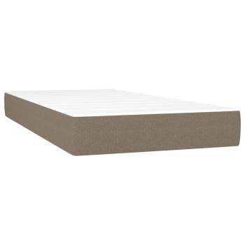Taschenfederkernmatratze Mittel Taupe 100x200x20 cm Stoff