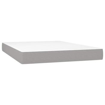 Taschenfederkernmatratze Mittel Hellgrau 140x200x20 cm Stoff