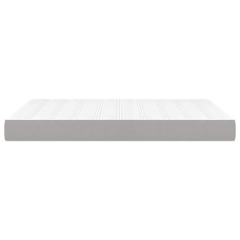 Taschenfederkernmatratze Mittel Hellgrau 140x200x20 cm Stoff