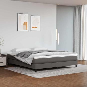 ARDEBO.de - Taschenfederkernmatratze Mittel Grau 160x200x20 cm Kunstleder