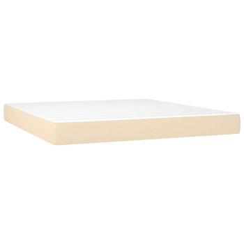 Taschenfederkernmatratze Mittel Creme 180x200x20 cm Stoff