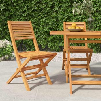 ARDEBO.de - Klappstühle, 2 Stück, 47 x 62 x 90 cm, Massivholz Teak
