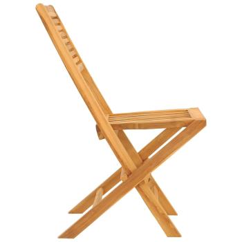 Klappstühle, 2 Stück, 47 x 62 x 90 cm, Massivholz Teak