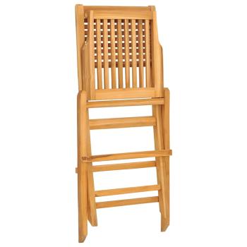 Klappstühle, 2 Stück, 47 x 62 x 90 cm, Massivholz Teak