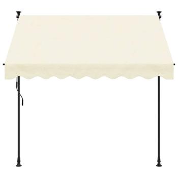 Markise Einziehbar Creme 250x150 cm Stoff und Stahl