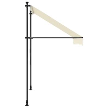 Markise Einziehbar Creme 250x150 cm Stoff und Stahl
