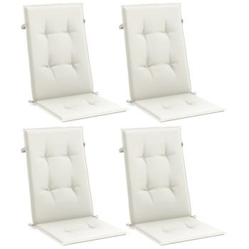 Hochlehner-Auflagen 4 Stk. Melange Creme 120x50x4 cm Stoff