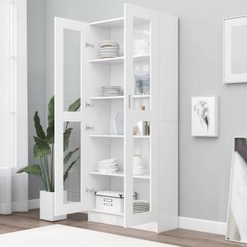 Vitrinenschrank Weiß 82,5x30,5x185 cm Holzwerkstoff