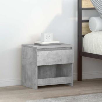 ARDEBO.de - Nachttisch Betongrau 40x30x39 cm Holzwerkstoff