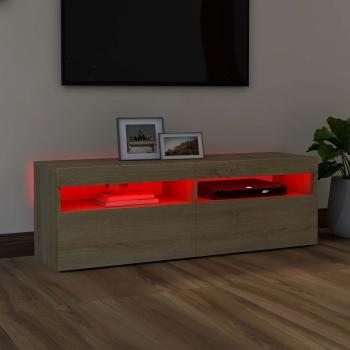 TV-Schrank mit LED-Leuchten Sonoma-Eiche 120x35x40 cm