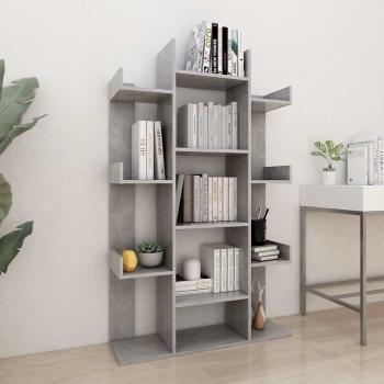 ARDEBO.de - Bücherregal Betongrau 86x25,5x140 cm Holzwerkstoff
