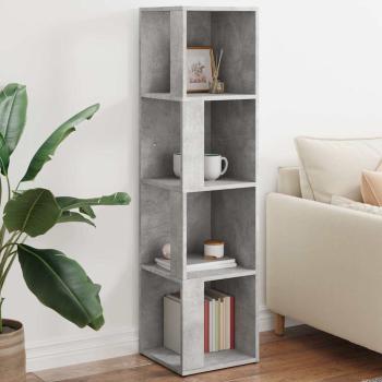 ARDEBO.de - Eckregale 33 x 33 x 132 cm Engineered wood Betongrau