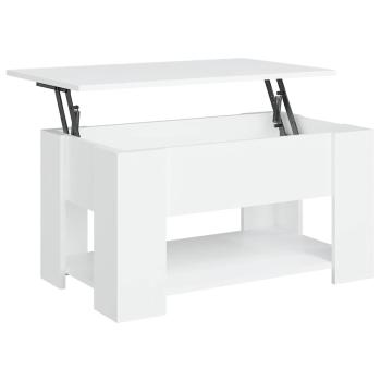 Couchtisch Weiß 79x49x41 cm Holzwerkstoff