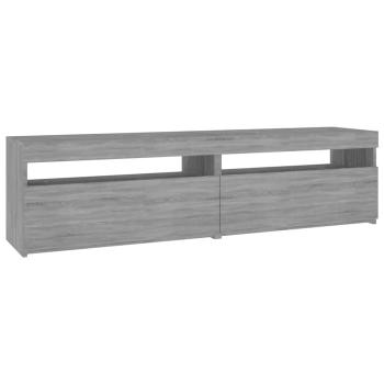 ARDEBO.de - TV-Schrank mit LED-Leuchten 2 Stück Grau Sonoma 75x35x40 cm