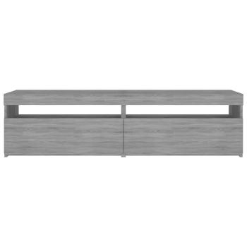 TV-Schrank mit LED-Leuchten 2 Stück Grau Sonoma 75x35x40 cm