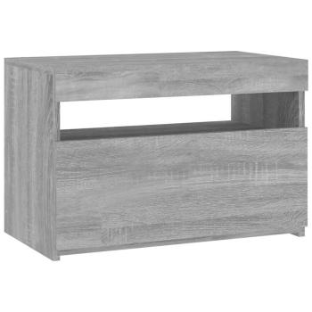 ARDEBO.de - TV-Schrank mit LED-Leuchten Grau Sonoma 60x35x40 cm
