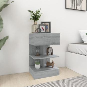 ARDEBO.de - Nachttisch Grau Sonoma 40x35x65 cm Holzwerkstoff