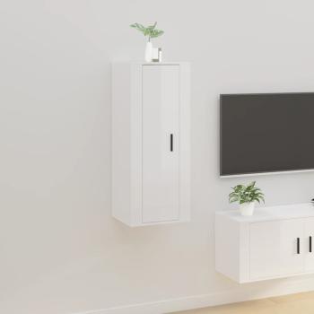 ARDEBO.de - TV-Wandschrank Hochglanz-Weiß 40x34,5x100 cm