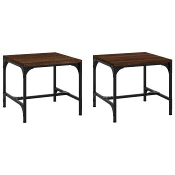 Beistelltische 2 Stk. Braun Eiche 40x40x35 cm Holzwerkstoff