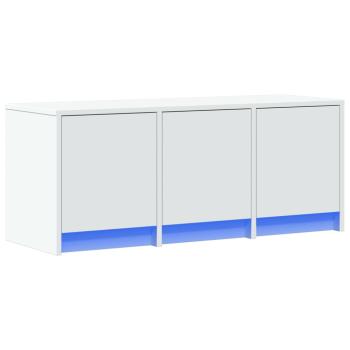 TV-Schrank mit LED-Beleuchtung Weiß 97x34x40 cm Holzwerkstoff