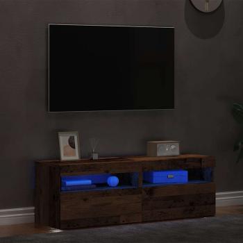 ARDEBO.de - TV-Schränke mit LED-Leuchten 2 Stk. Altholz-Optik Holzwerkstoff