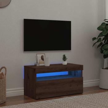 ARDEBO.de - TV-Schrank mit LED-Leuchten Artisan-Eiche 75x35x40 cm
