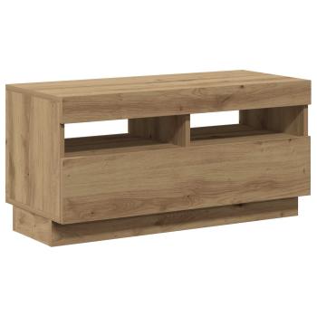 TV-Schrank mit LED-Leuchten Artisan-Eiche 80x35x40 cm