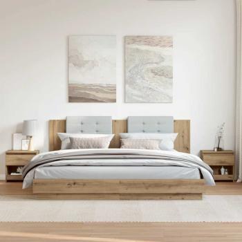 ARDEBO.de - Nachttische 2 Stk. Artisan-Eiche 40x30x39 cm Holzwerkstoff