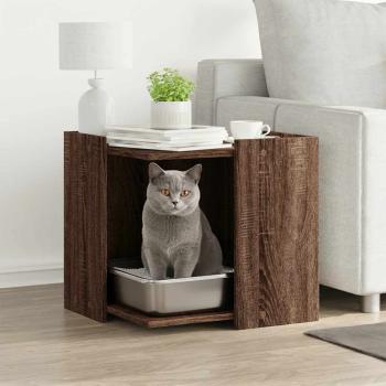 ARDEBO.de - Katzenklo Eichen-Optik 53x53x51 cm Holzwerkstoff