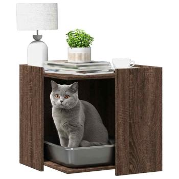 Katzenklo Eichen-Optik 53x53x51 cm Holzwerkstoff
