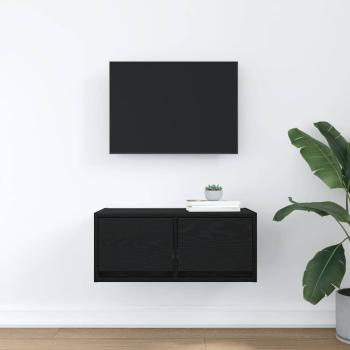 TV-Schrank Schwarz Eichen-Optik 60x31x25,5 cm Holzwerkstoff