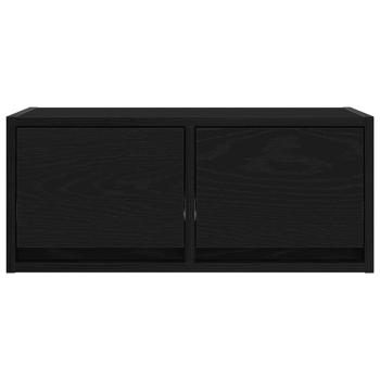 TV-Schrank Schwarz Eichen-Optik 60x31x25,5 cm Holzwerkstoff
