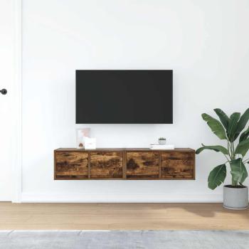 TV-Schränke 2 Stk. Räuchereiche 60x31x25,5 cm Holzwerkstoff