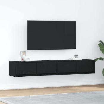 ARDEBO.de - TV-Schränke 2 Stk. Schwarz Eichen-Optik 80x31x25,5 cm