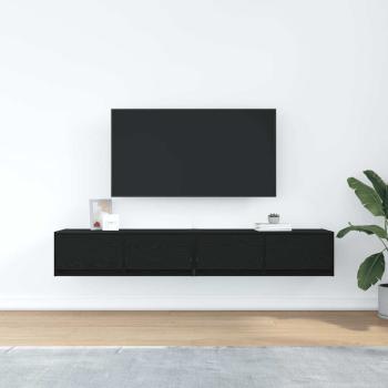 TV-Schränke 2 Stk. Schwarz Eichen-Optik 80x31x25,5 cm