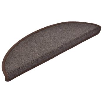 Stufenmatten 15 Stk. 56x17x3 cm Kaffeebraun Halbrund