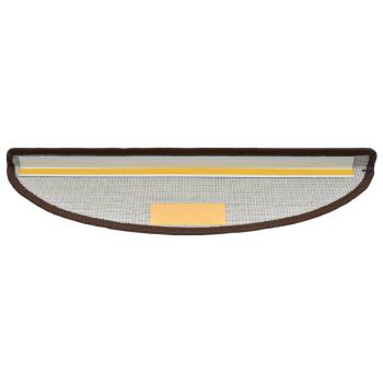 Stufenmatten 15 Stk. 56x17x3 cm Kaffeebraun Halbrund