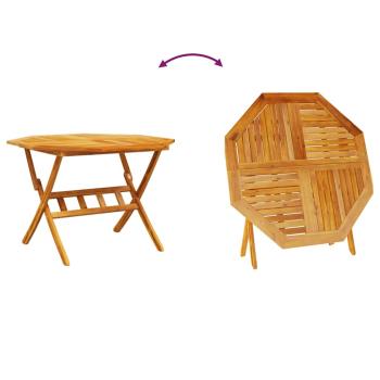 Garten Essgruppe 5 Stk. Braun Massivholz Akazie