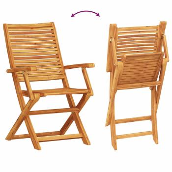Garten Essgruppe 5 Stk. Braun Massivholz Akazie