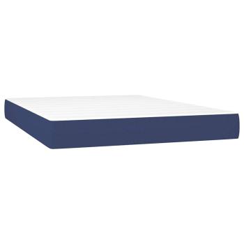 Taschenfederkernmatratze Mittel Blau 140x190x20 cm Stoff