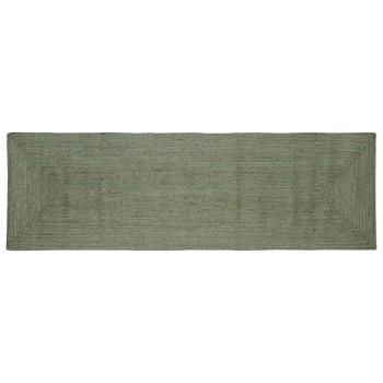 ARDEBO.de - Bereichsteppich Olivgrün 80 x 300 cm Jute