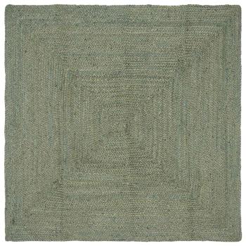 ARDEBO.de - Bereichsteppich Olivgrün 120 x 120 cm Jute